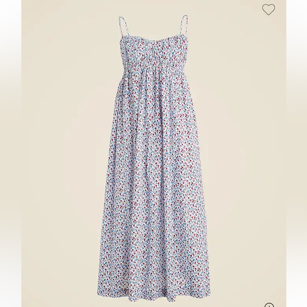 J.Crew Cotton voile empire waist dress in poppy print
